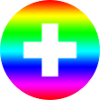 Round rainbow plus cross