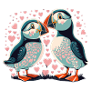 Verliebte Papageientaucher, Love Puffins