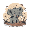 Verspielter Elefant
