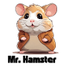 Cute hamster with jacket