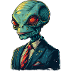 Alien in a suit