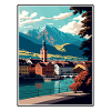Villach Austria Vintage Poster di viaggio WPA Souvenir