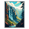 Reichenbach Falls Switzerland Travel Poster