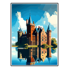 Muiderslot Castle Netherlands Travel Poster