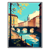 Turyn Włochy Vintage Plakat Podróżniczy WPA Pamiątka