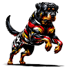 Drapeau Rottweiler, design allemand