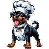 Rottweiler dog chef design
