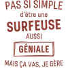 SURFEUSE GÉNIALE rouge brunâtre foncé
