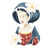 Woman with daisy flowers