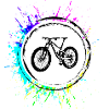 Fahrrad Symbol Bunt