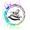 Schauckelpferd Icon Symbol Bunt