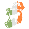 Irish Wolfhound Outline with Flag Motivation