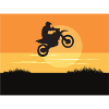 Motorcycle sunset