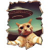 Lustiger ausgeschnittener Katzen-Selfie-UFO-3D-Effekt