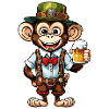 Lederhosen / Animale / Costume tradizionale / Tradizione / Scimmia