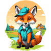 Fox with cap