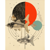 Pisces collage art astrology