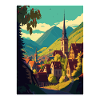 Transylvania Romania Village Room Travel Poster