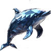 Geometric Style Dolphin