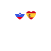 Slovénie Espagne Heartbeat Flag Slovène
