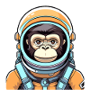 Monkey Astronaut Illustration