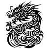 Dragon Tribal Tattoo Artistic Design