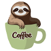 Sloth in a coffee cup