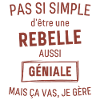 Rebelle GÉNIALE rouge brunâtre foncé