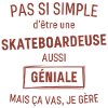 Skateboardeuse GÉNIALE rouge brunâtre foncé