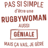 Rugbywoman GÉNIALE rouge brunâtre foncé