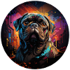 Mops farbenfroh