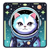 Cat Astronaut Illustration