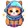 Cat Astronaut Illustration