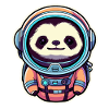 Sloth Astronaut Illustration