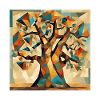 Autumn tree in geometry