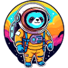 Sloth Astronaut Illustration