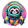 Sloth Astronaut Illustration