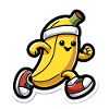 Banane im Laufschritt