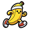 Banane im Laufschritt