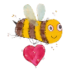 Bee with heart