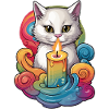 Cat with candle