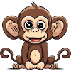 Cartoon monkey cute design