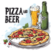 Pizza e Birra Cibo Alcol Detti Divertenti