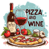 Pizza and Wine Food Alcohol