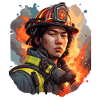 Pompier/Incendie/Incendie/Extinction/Héros