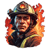 Pompier/Incendie/Incendie/Extinction/Héros