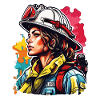 Firefighter / Fire / Fire / Extinguish / Heroine