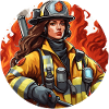 Firefighter / Fire / Fire / Extinguish / Heroine
