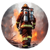 Firefighter / Fire / Fire / Extinguish / Hero