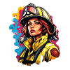 Firefighter / Fire / Fire / Extinguish / Heroine